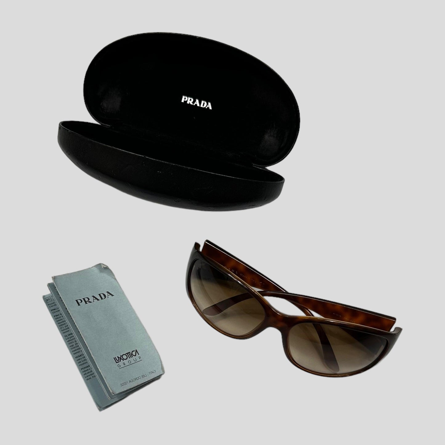 Prada Milano Tortoiseshell Wraparound Sunglasses - Known Source