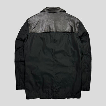 Prada Milano 90’s Leather & Nylon Jacket - 8-10 - Known Source