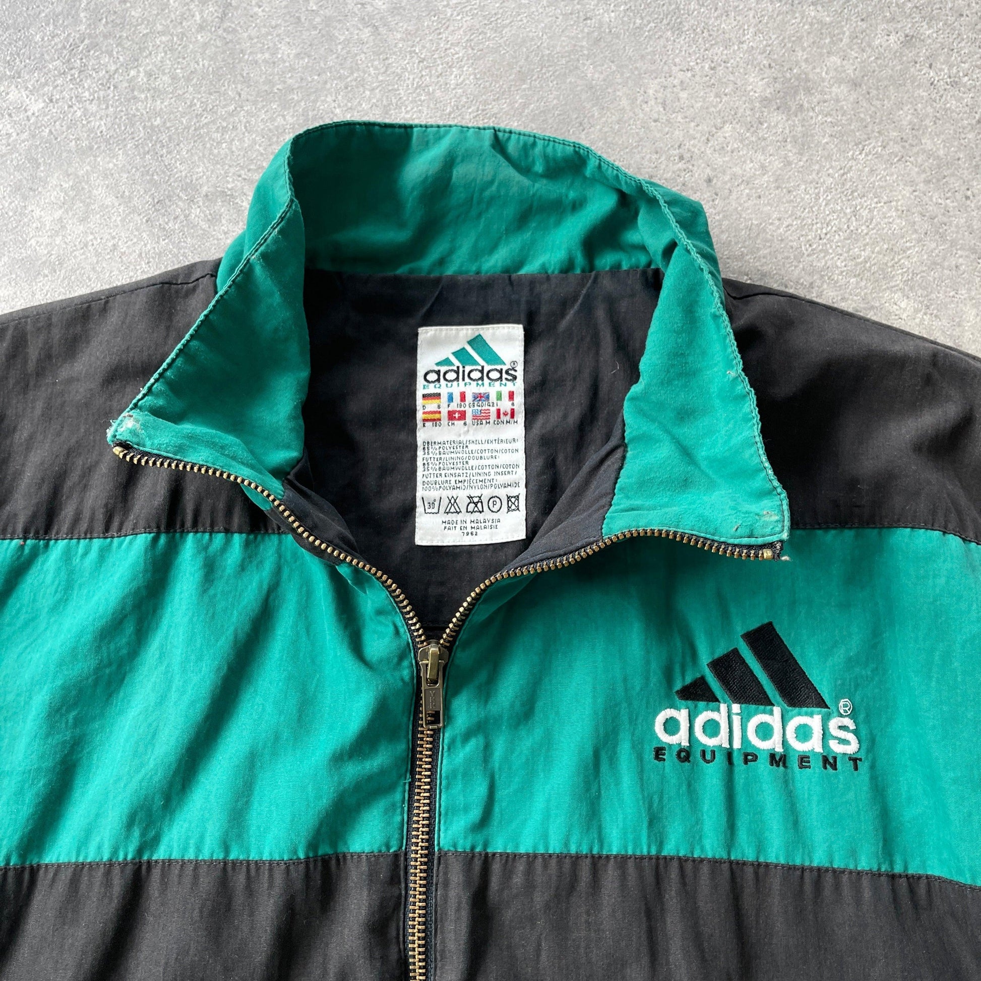 Adidas Equipment 1990s lightweight embroidered track jacket (M) - Known Source