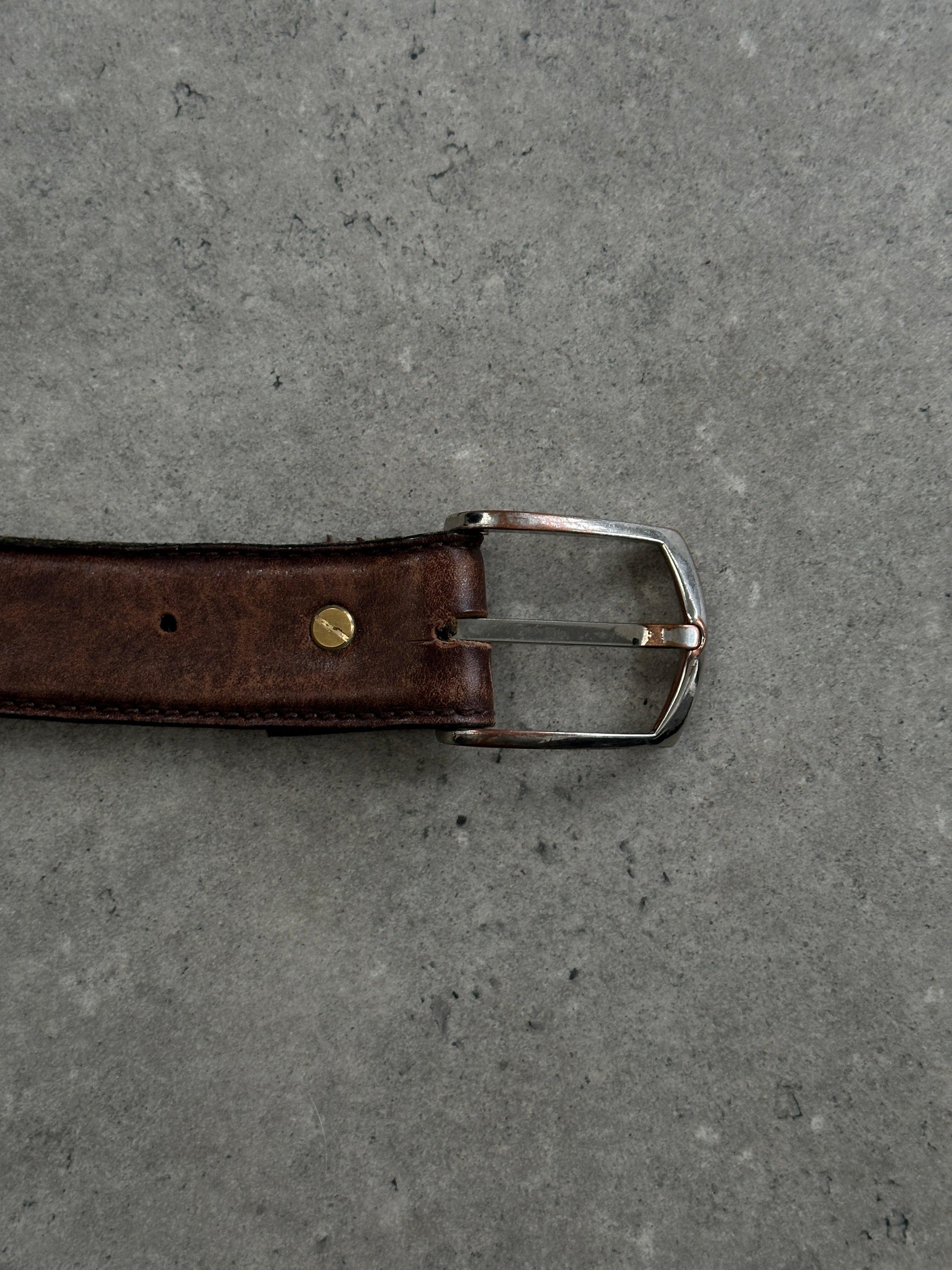 Vinatge Distressed Leather Belt W37-41 - Known Source