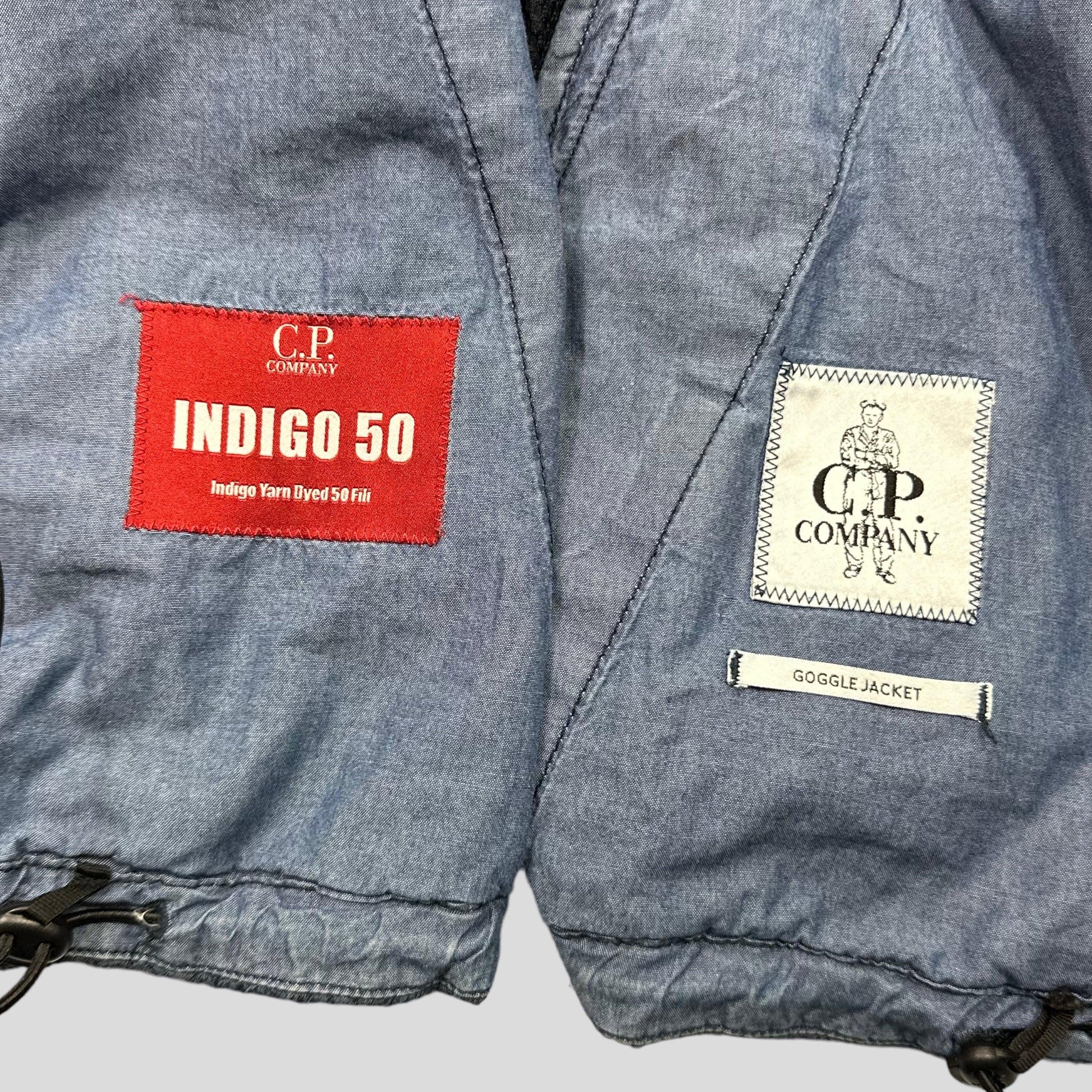 CP Company 1/500 Hand Painted Indigo 50 Goggle Jacket - IT50 - Known Source