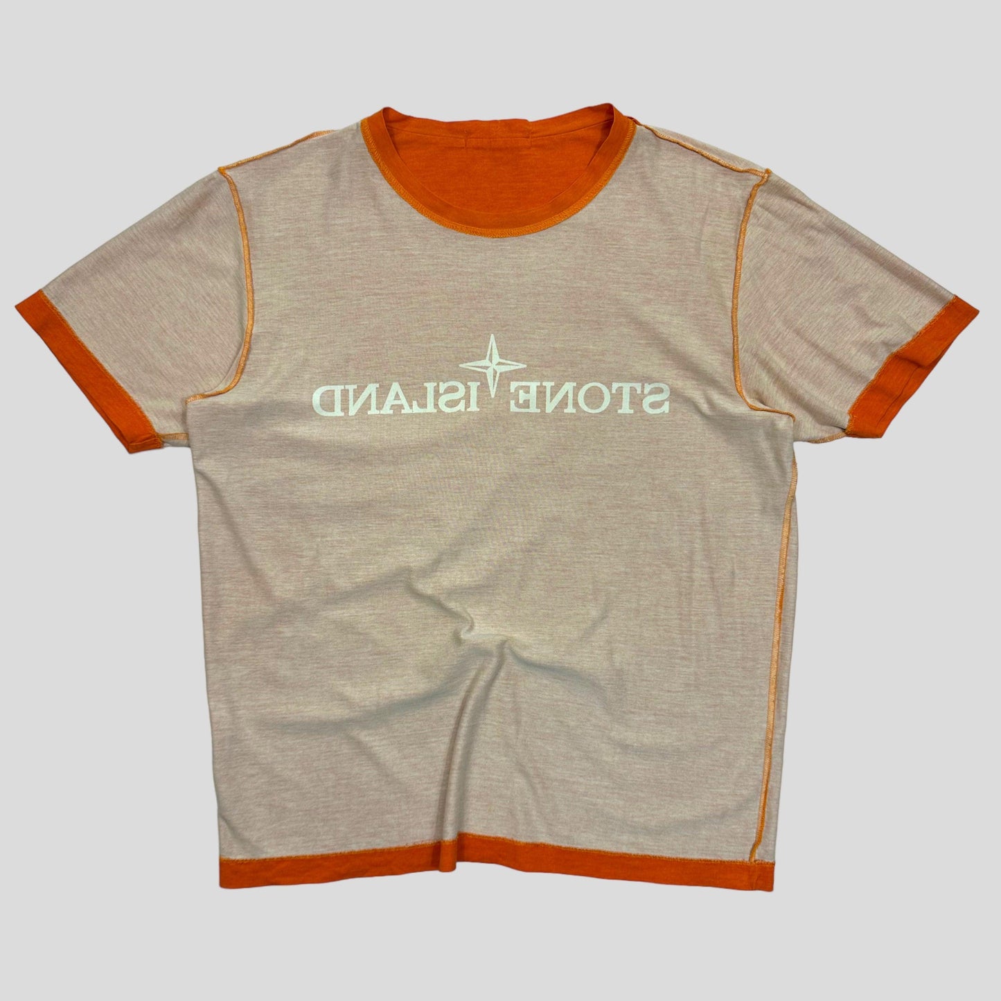 Stone Island SS07 Heather Orange Boxy T-shirt - M - Known Source