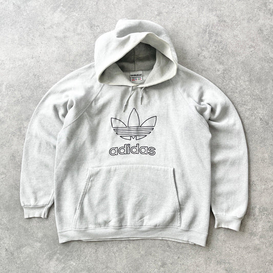 Adidas 1990s heavyweight embroidered hoodie (L) - Known Source