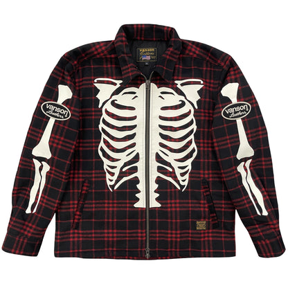 Vanson Leathers Skeleton Check Overshirt Jacket - Known Source