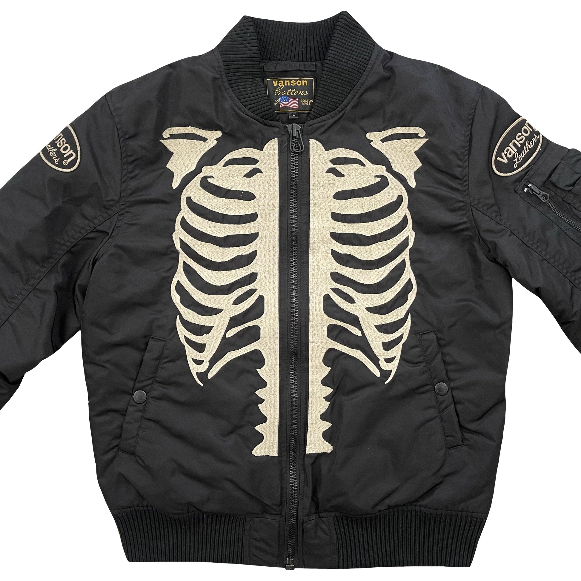 Vanson Leathers Skeleton Bomber Jacket - Known Source