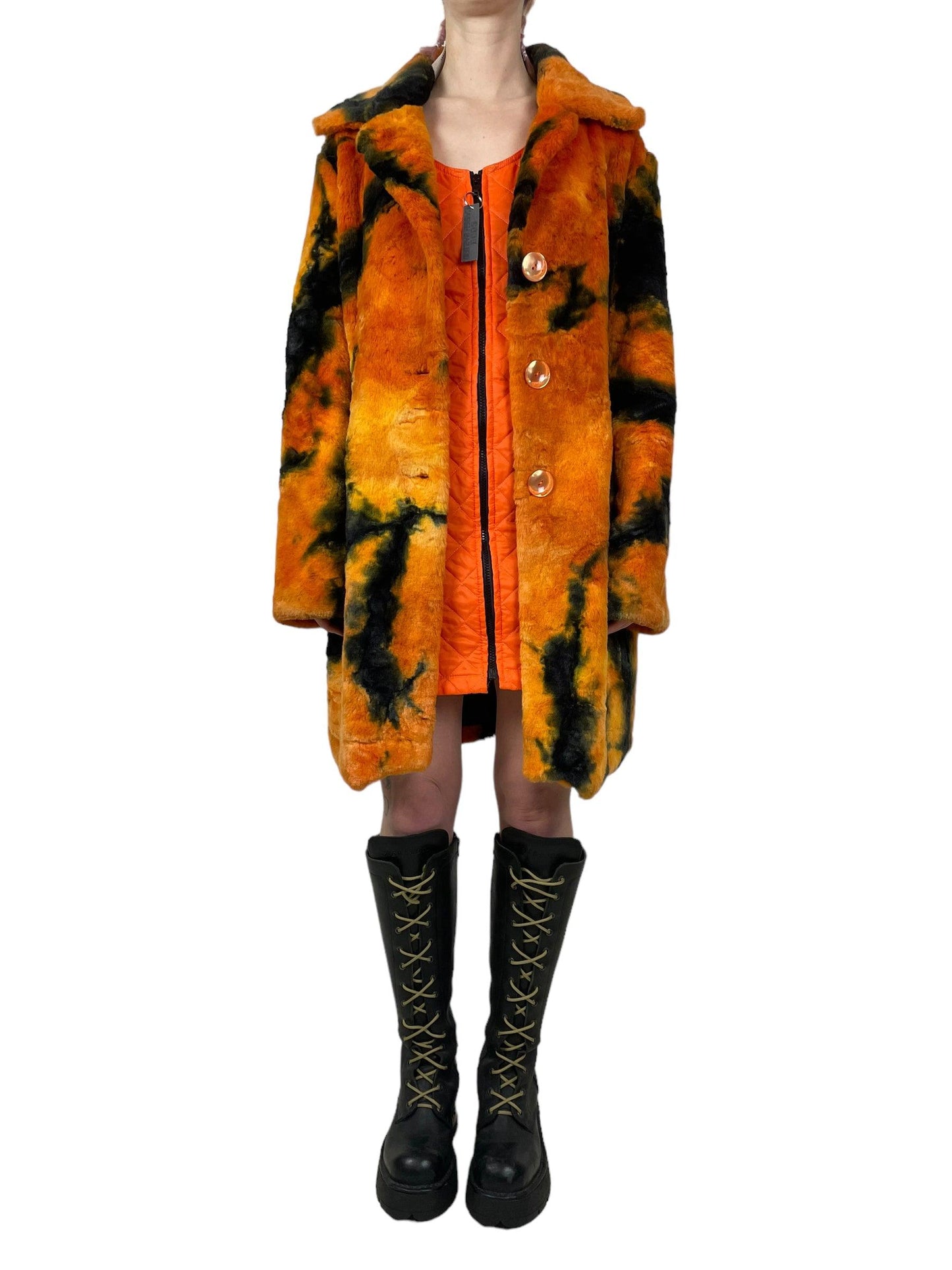 1990s Emanuela faux fur coat - Known Source