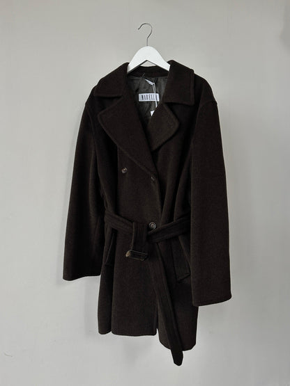 Marella Wool Mohair Double Breasted Belted Coat - L/XL - Known Source