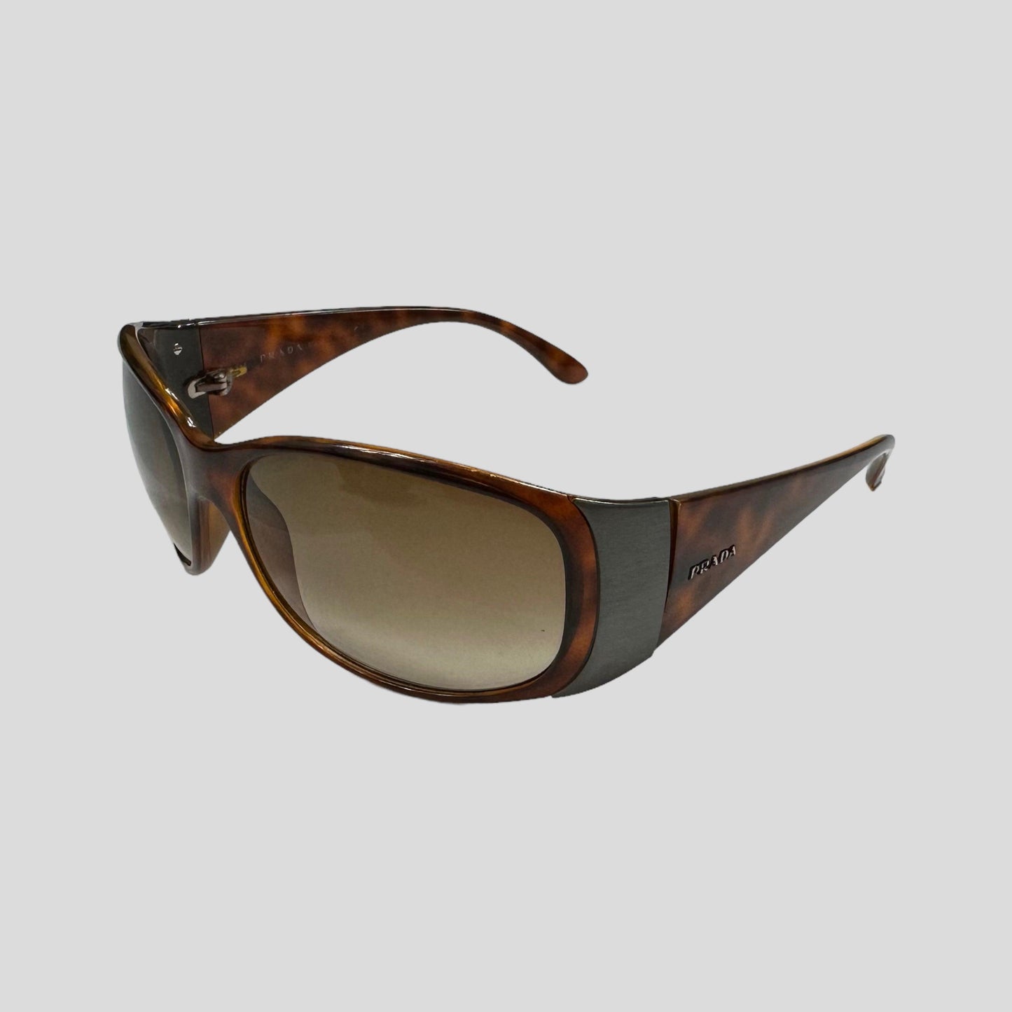 Prada Milano Tortoiseshell Wraparound Sunglasses - Known Source