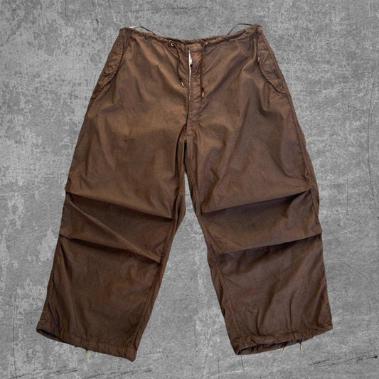 1990S VINTAGE MILITARY OVERPANTS - BROWN - Known Source