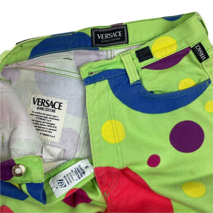 1991 Versace Green Dot Mom Jeans - Known Source