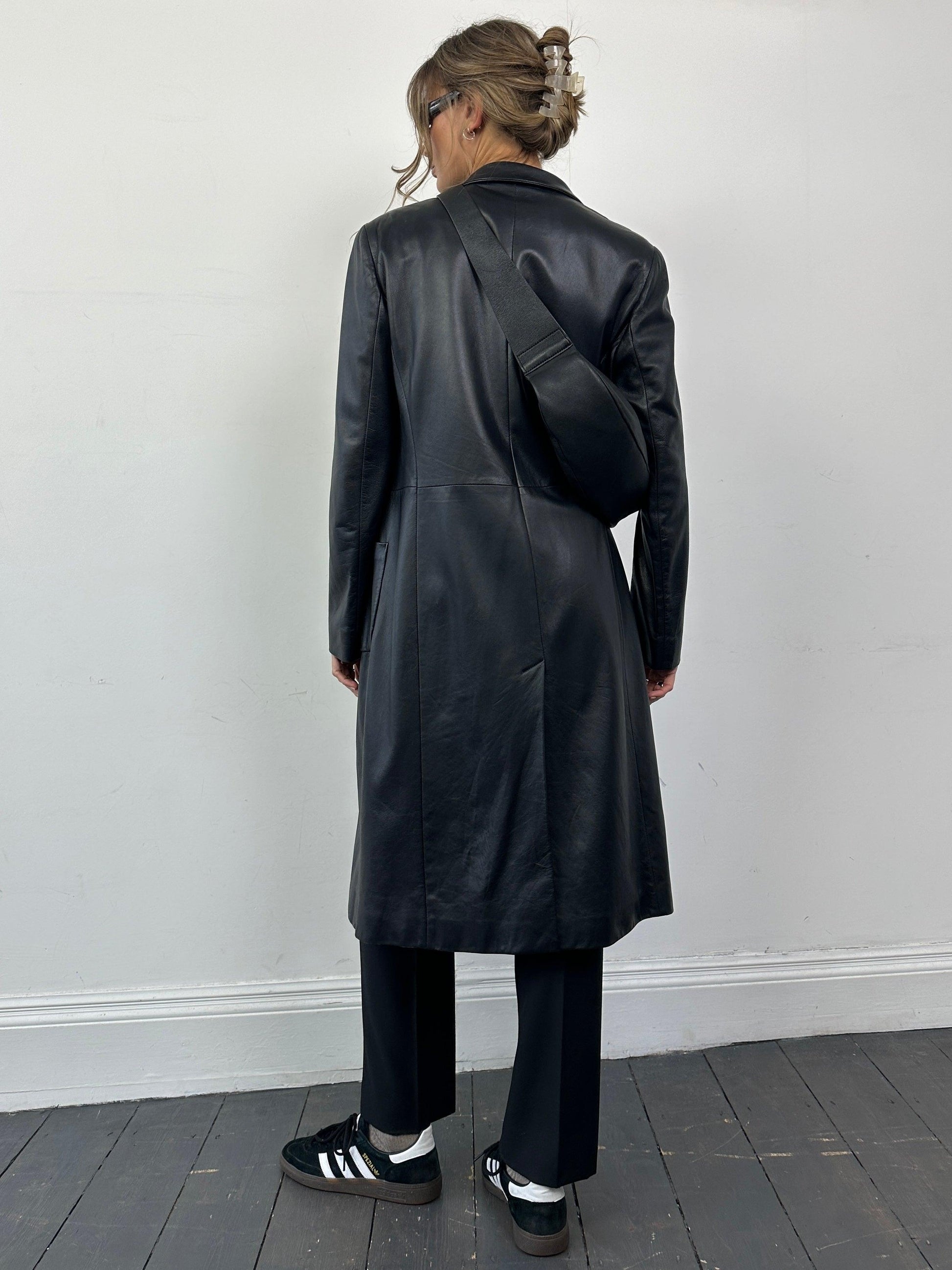 Max Mara Leather Trench Coat - M - Known Source