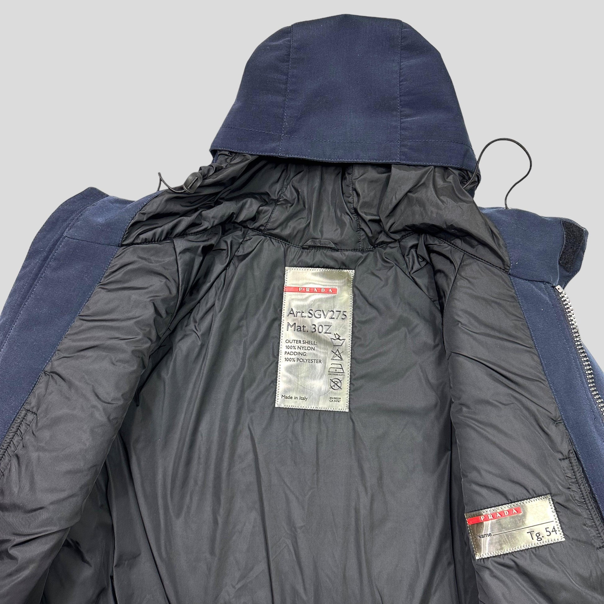 Prada Sport 2000 Ballistic Nylon Padded Goretex Jacket - XL/XXL - Known Source