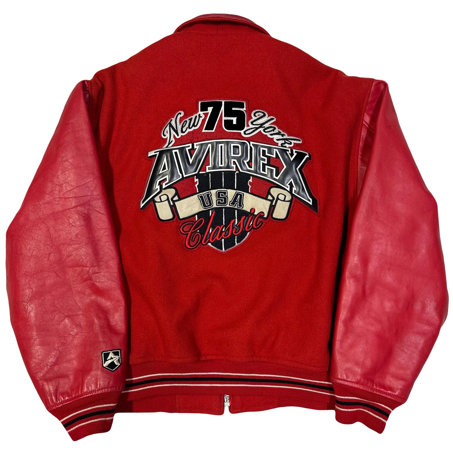 ARCHIVE Avirex New York Varsity Wool & Leather Jacket ( XXL ) - Known Source