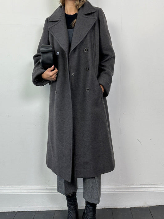 Vintage Wool Double Breasted A-line Coat - M/L - Known Source