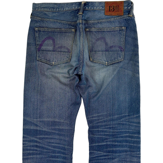 Vintage Evisu Painted Denim Jeans Size W34 - Known Source