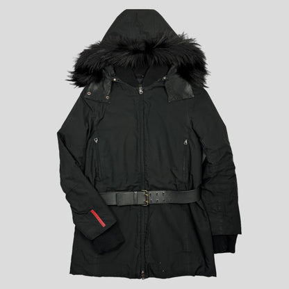 Prada Sport 00’s Goretex Faux Fur Ski Jacket + Belt - IT42 - Known Source