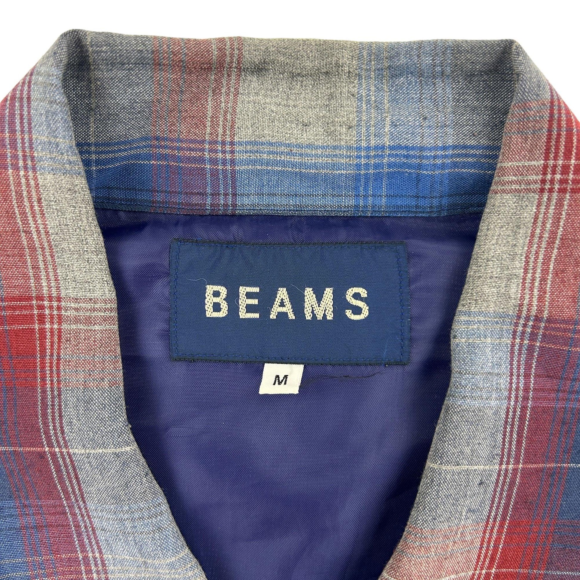 Vintage Beams Plaid Button-Up Shirt Size M - Known Source