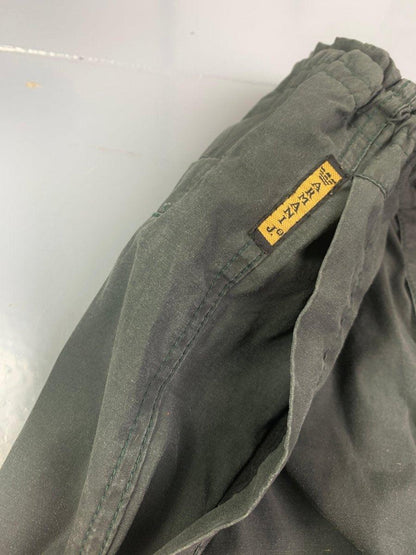 (30-36) Armani 1990s Washed Forest Green Overpants with Adjustable Waist + Hems - Known Source