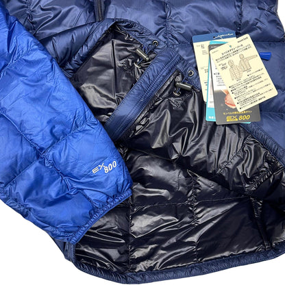 Montbell EX 800 Two Tone Square Stitch Down Puffer Jacket In Blue ( M ) - Known Source