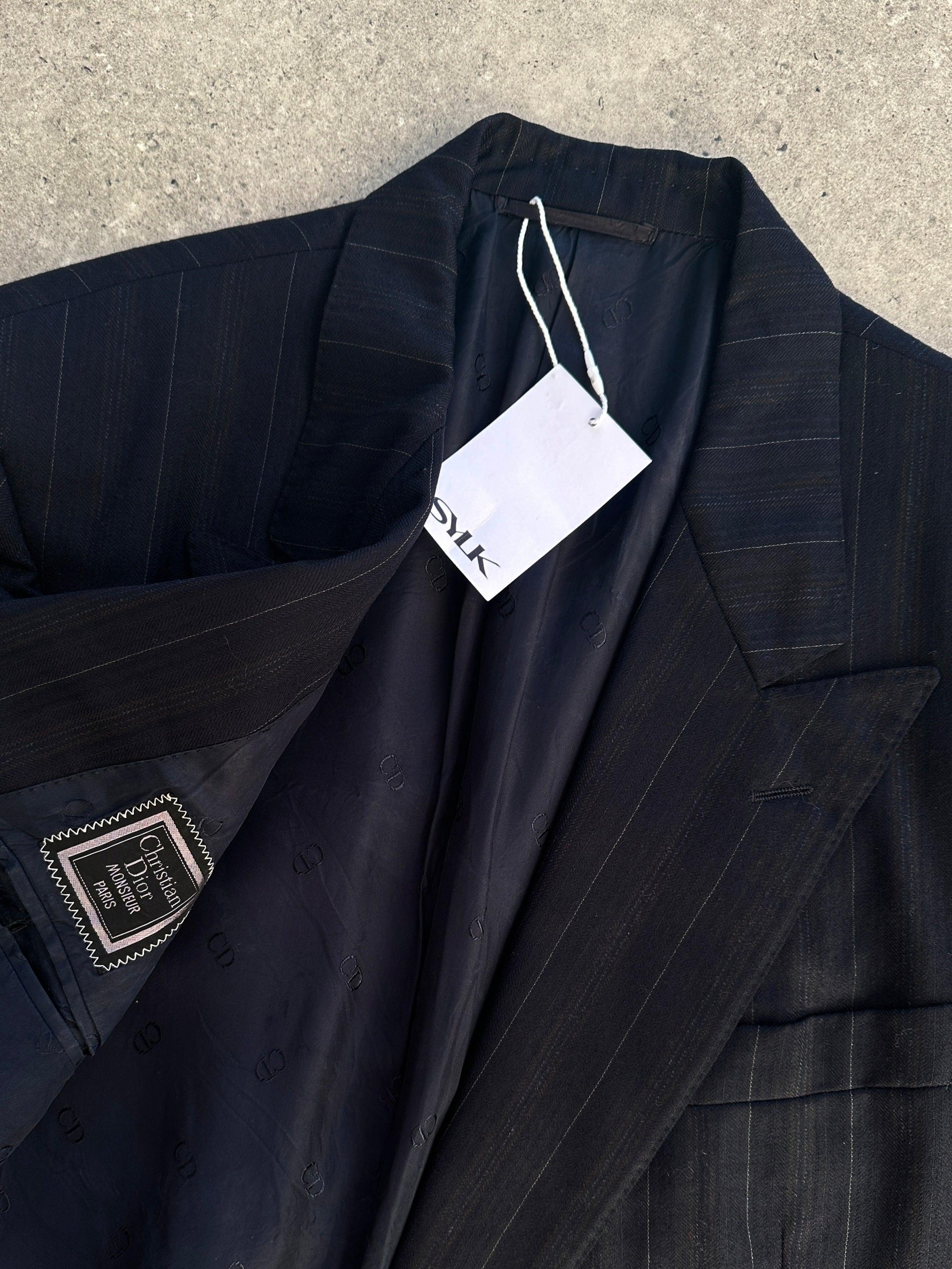 Christian Dior Monsieur Pure Wool Pinstripe Double Breasted Blazer - 40R/M - Known Source