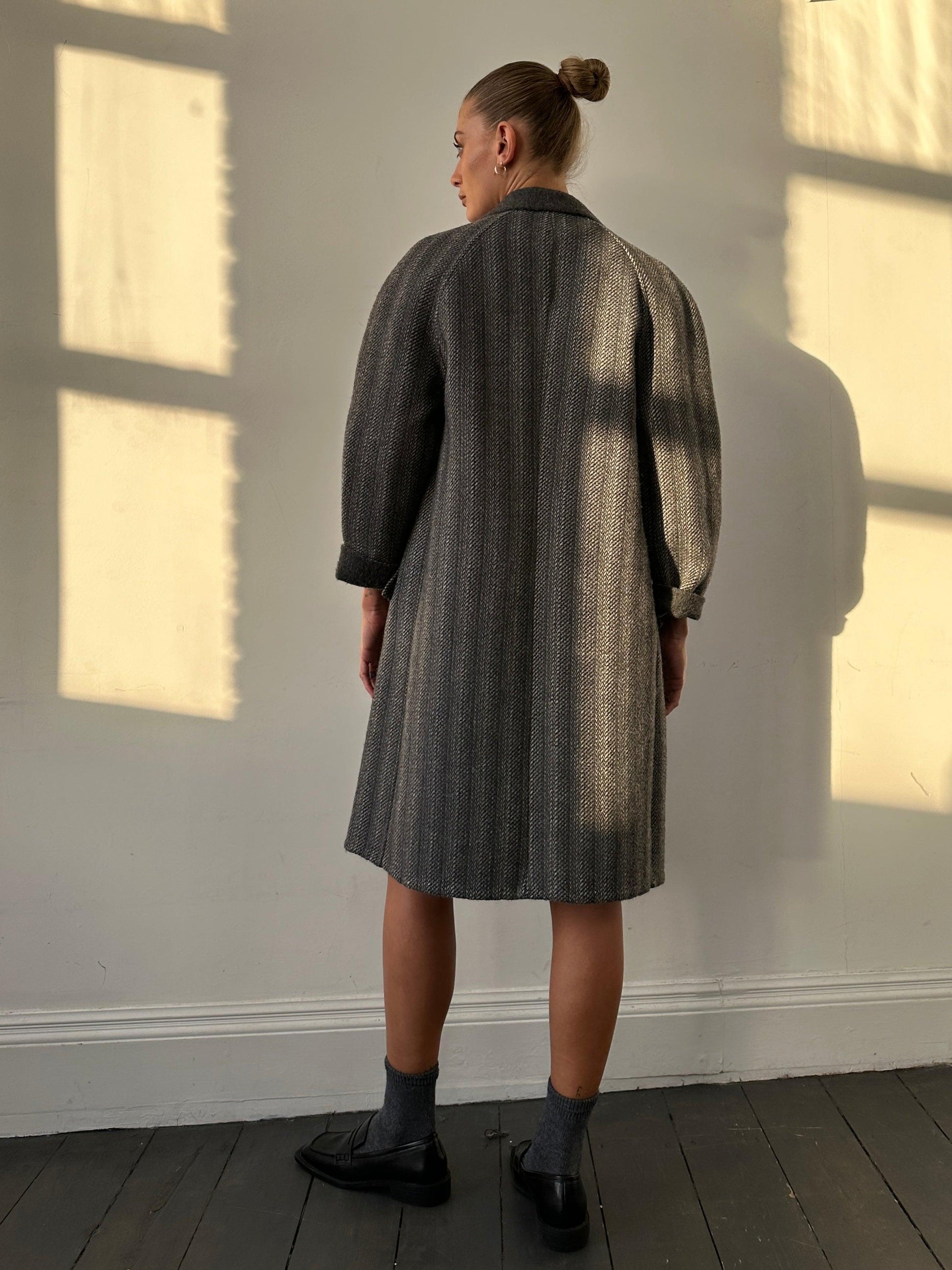 Marina Rinaldi Wool Contrast Unlined Coat - S - Known Source