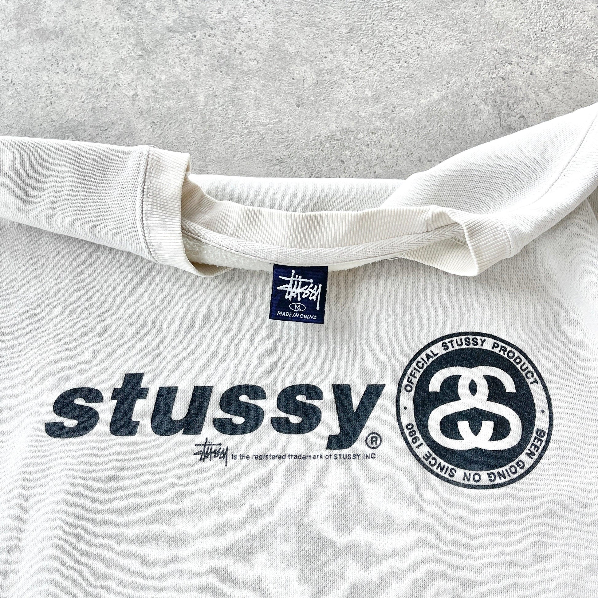 Stussy RARE 1900s heavyweight spellout sweatshirt (M) - Known Source
