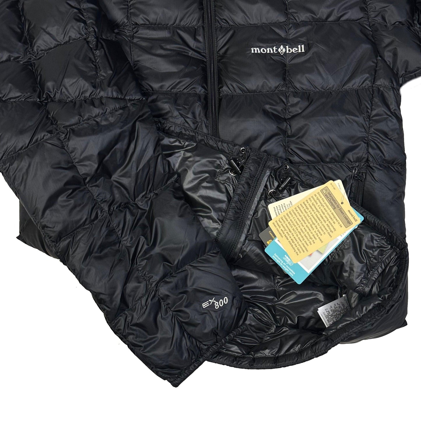 Montbell EX 800 Square Stitch Down Puffer Jacket In Black ( M ) - Known Source