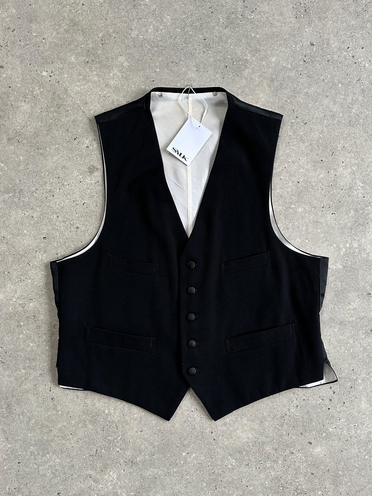 Vintage Wool Blend Tuxedo Waistcoat - M/L - Known Source