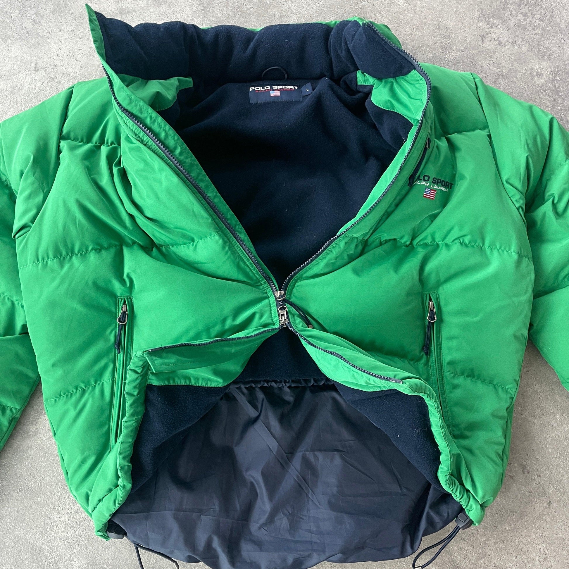 Polo Sport Ralph Lauren 1990s technical fleece lined puffer jacket (L) - Known Source