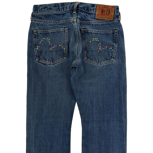 Vintage Evisu Dot Double Gull Japanese Denim Jeans Size W30 - Known Source