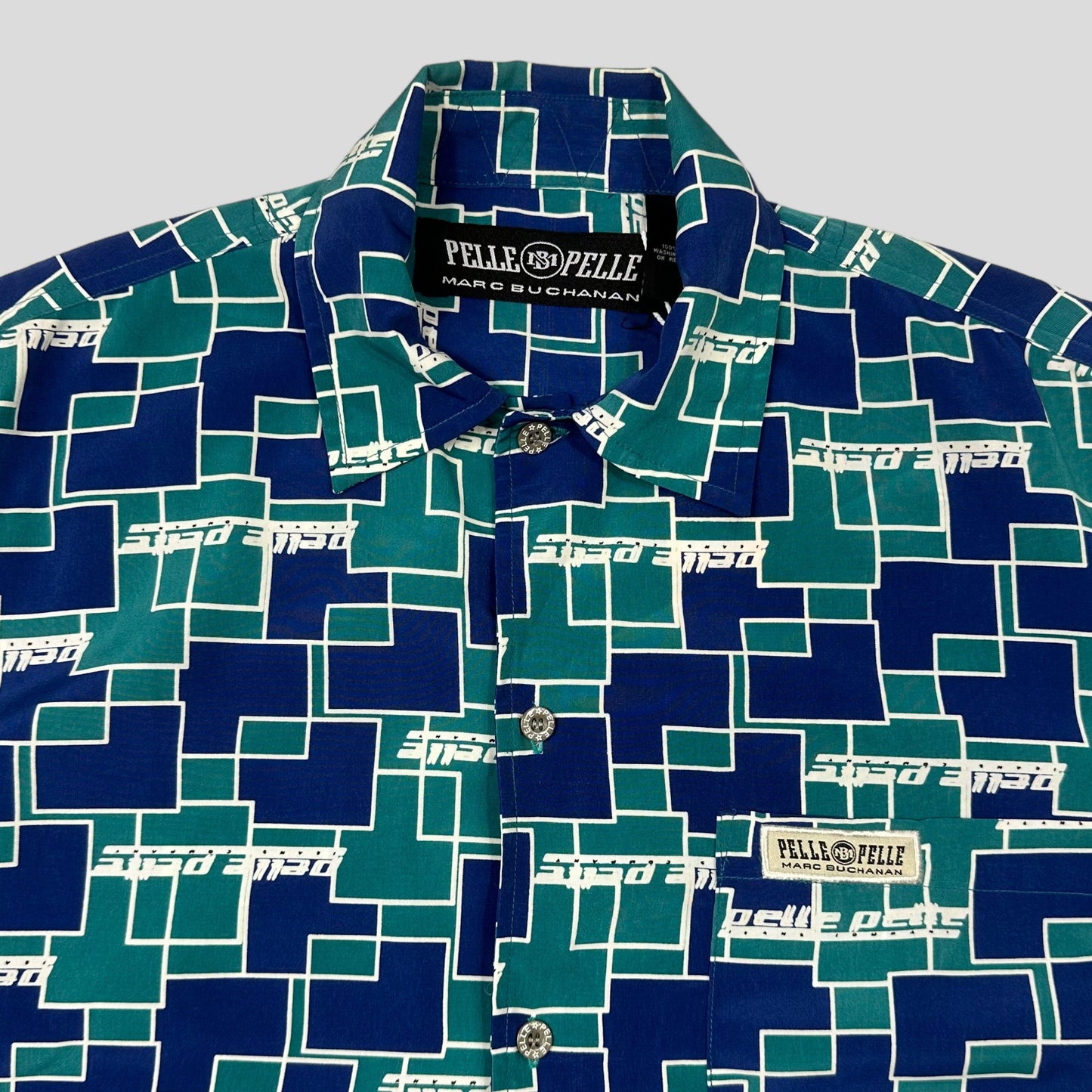 Pelle Pelle 90’s Geometric Print Shirt - XL - Known Source