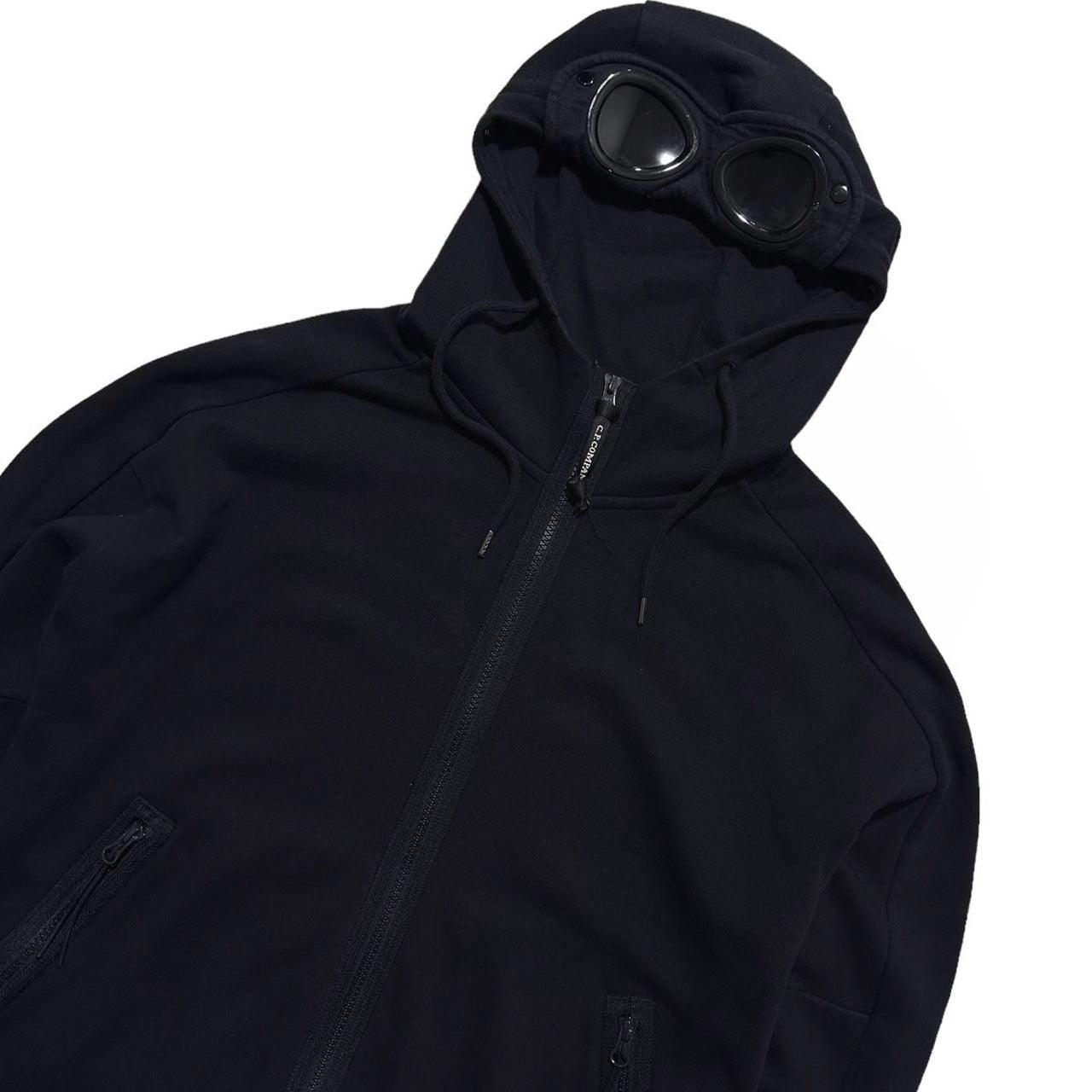 CP Company Black Full Zip Goggle Hoodie - Known Source