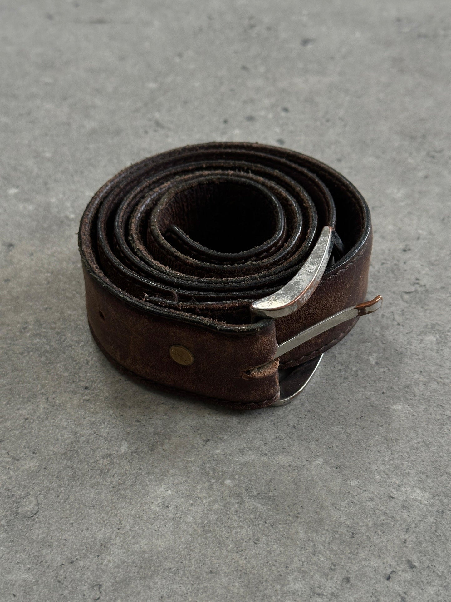 Vinatge Distressed Leather Belt W37-41 - Known Source