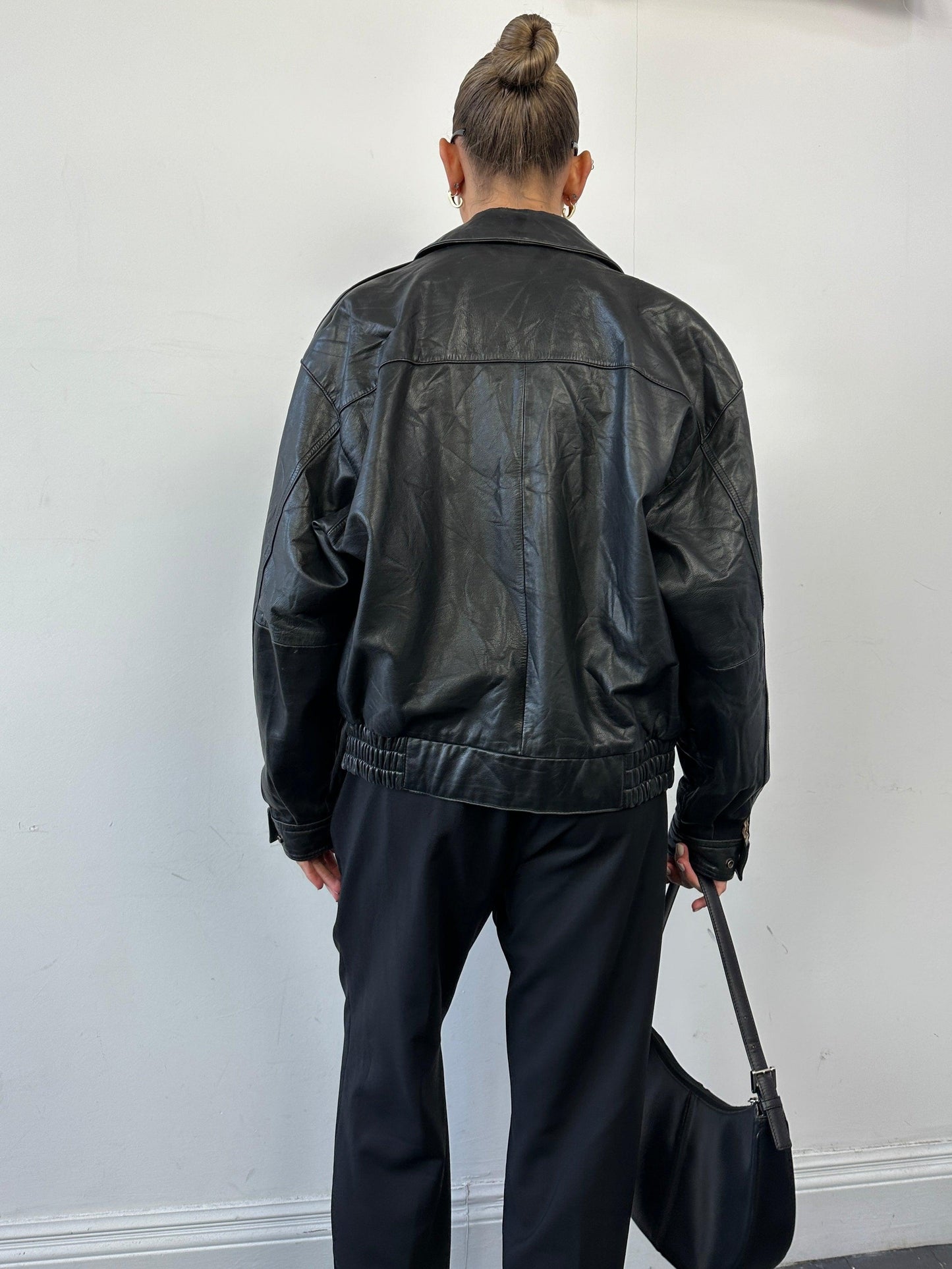 Vintage Leather Bomber Jacket - S/M - Known Source