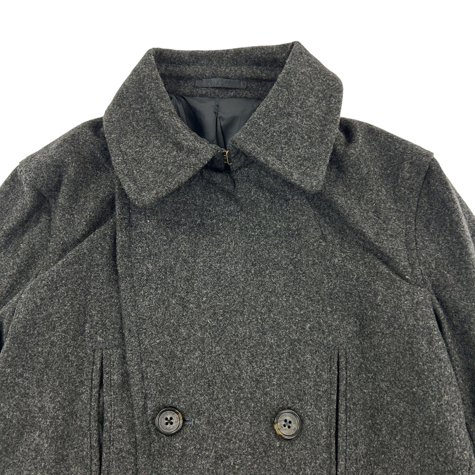 Vintage PPFM Double Breasted Peacoat Style Wool Blend Coat Size M - Known Source