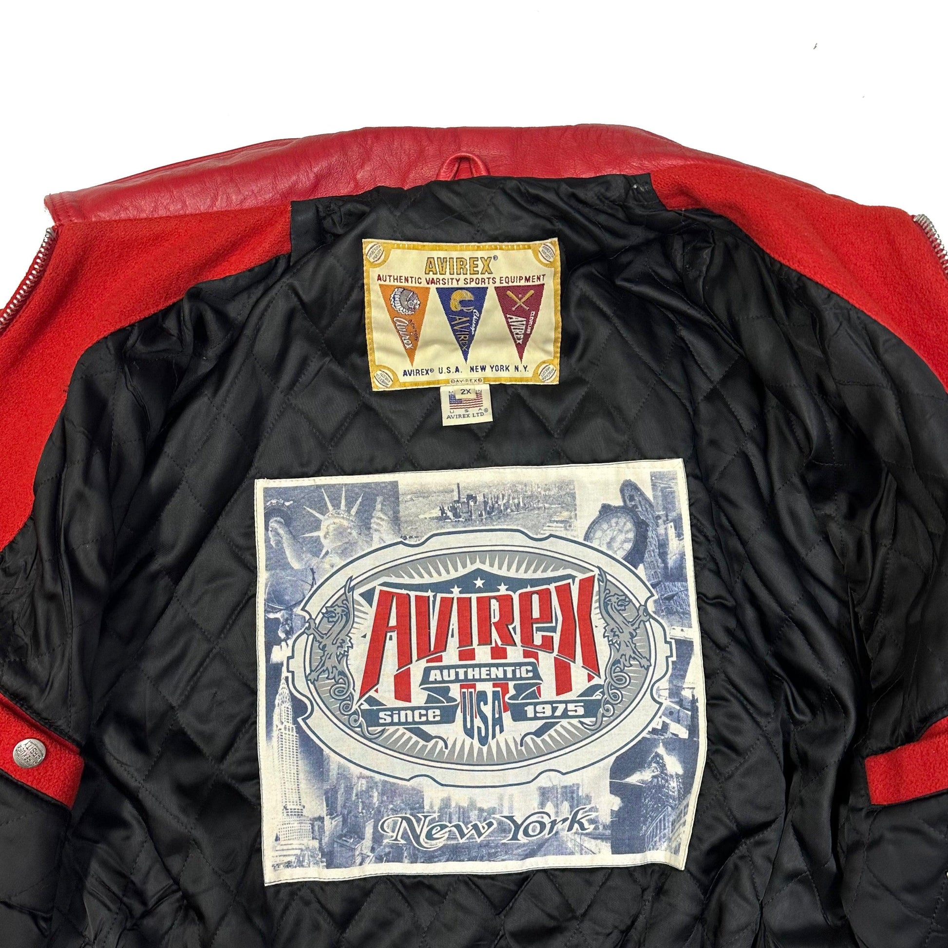 ARCHIVE Avirex New York Varsity Wool & Leather Jacket ( XXL ) - Known Source