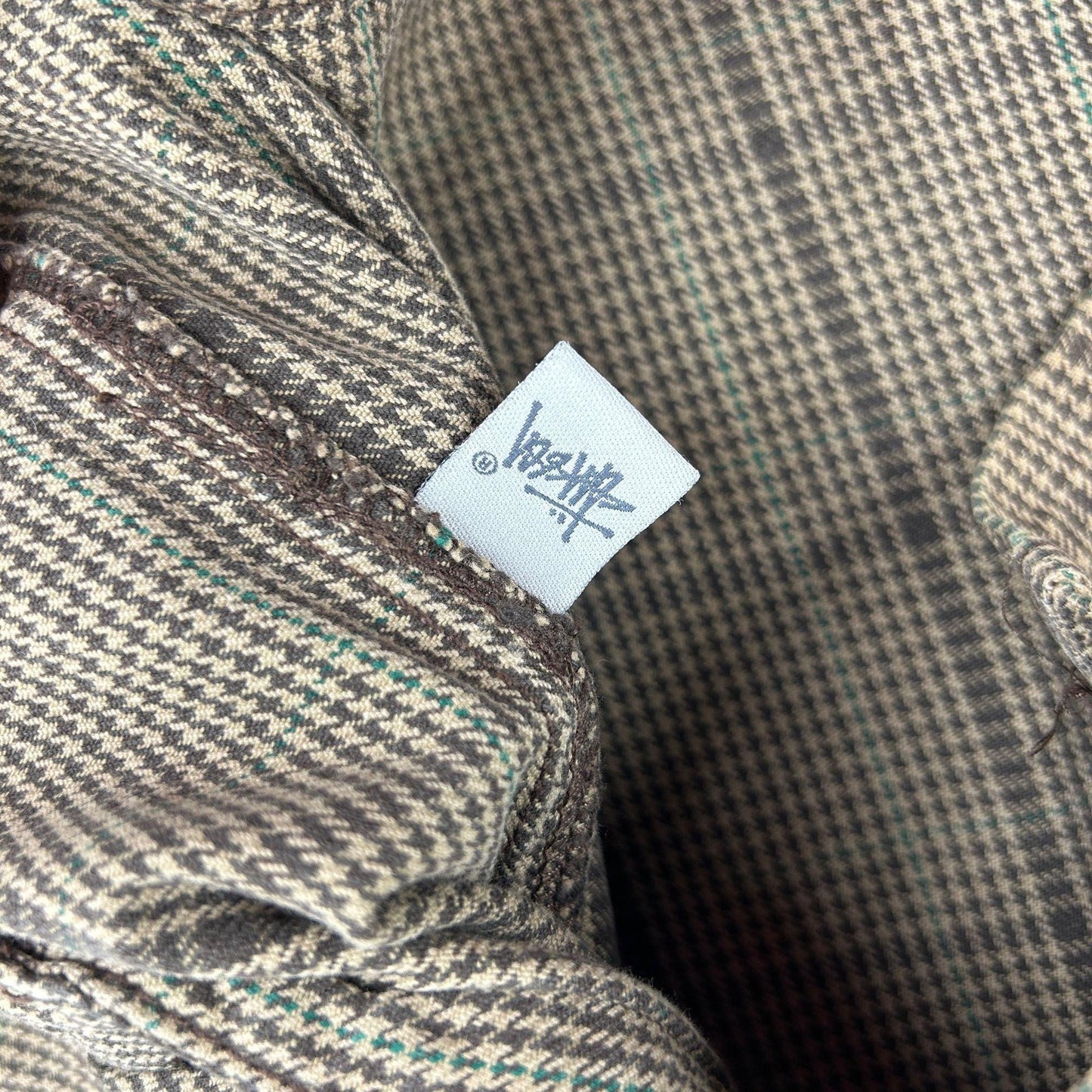 Vintage Stussy Check Pattern Jacket Size L - Known Source