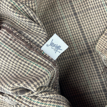 Vintage Stussy Check Pattern Jacket Size L - Known Source