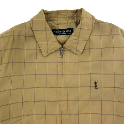 Vintage Yves Saint Laurent Check Jacket Size L - Known Source