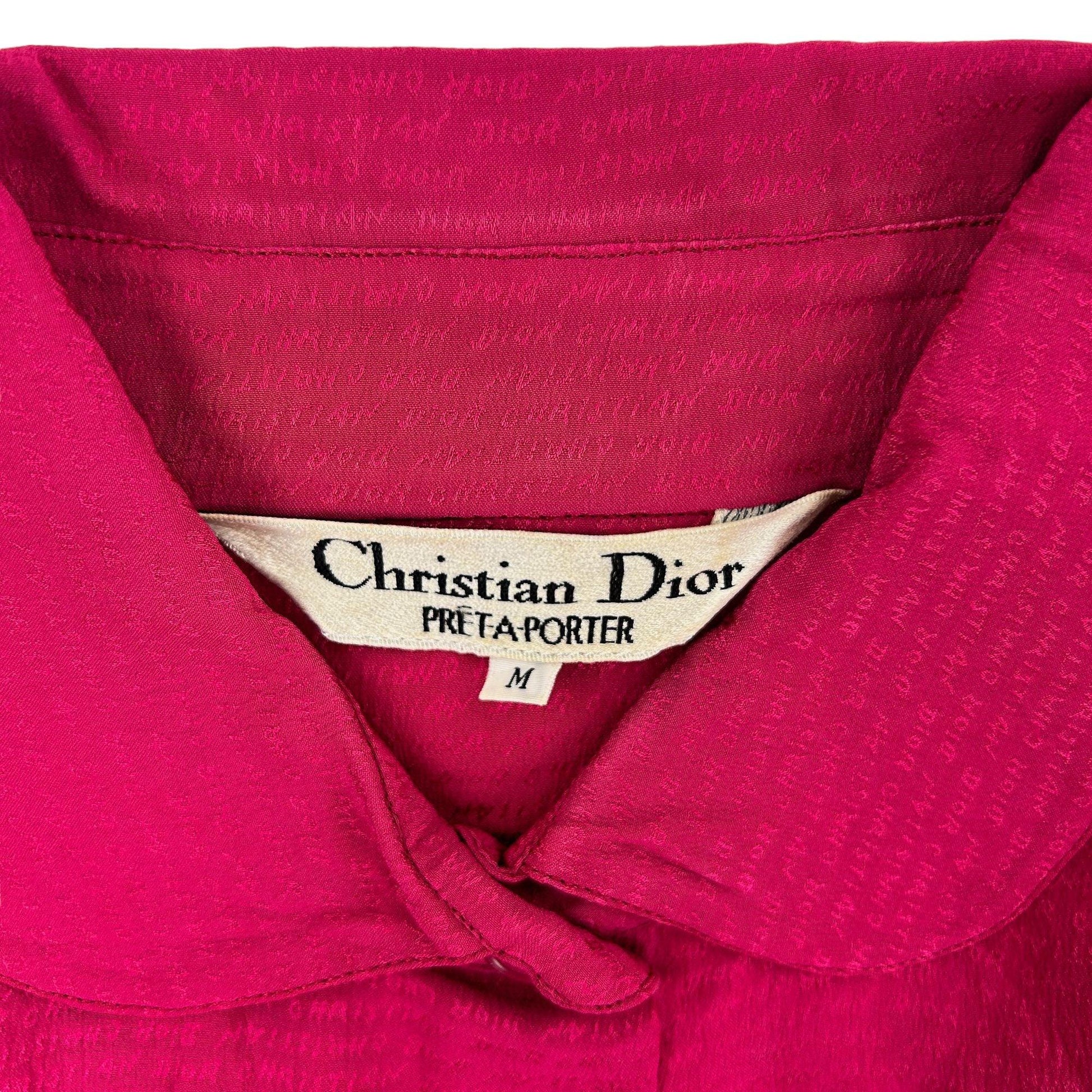 Vintage Christian Dior Monogram Shirt Woman's Size M - Known Source