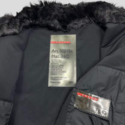 Prada Sport AW00 Goat Fur Collared Ski Jacket - IT42 - Known Source