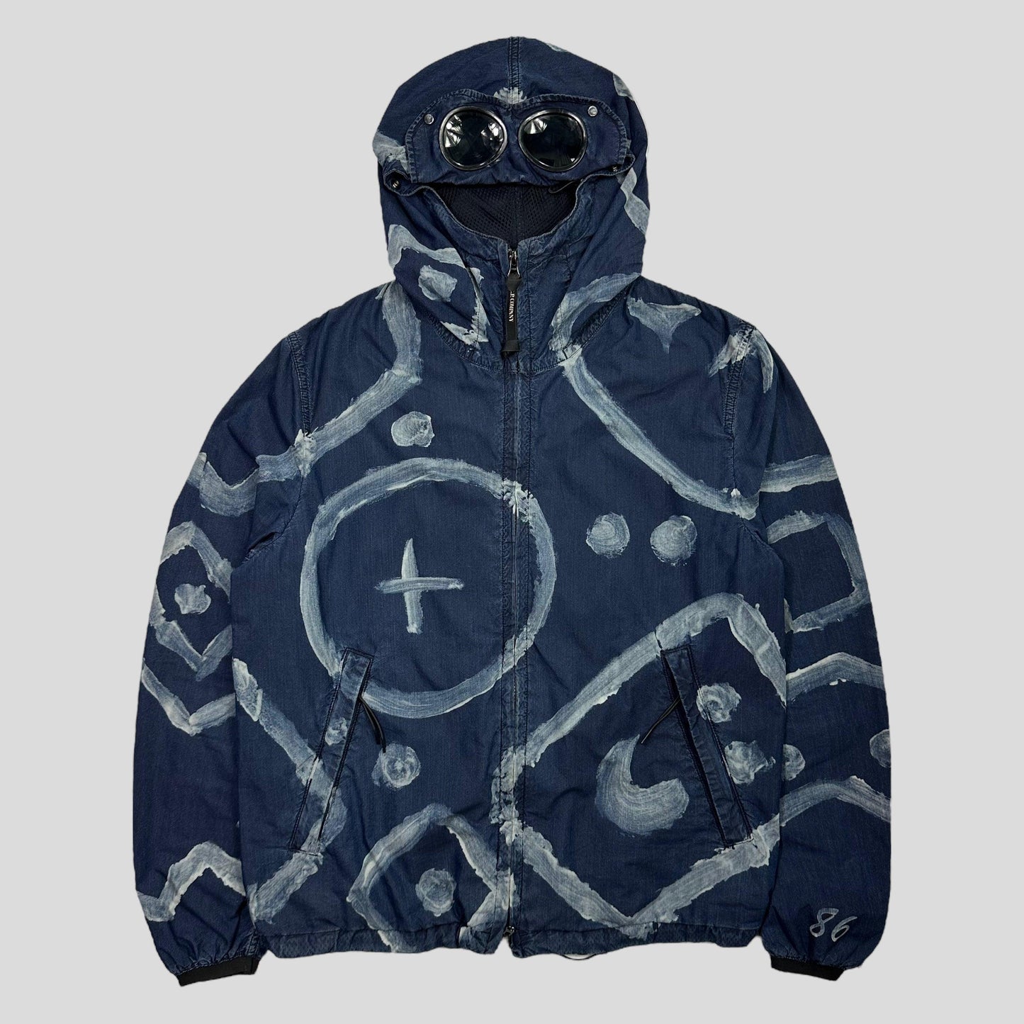 CP Company 1/500 Hand Painted Indigo 50 Goggle Jacket - IT50 - Known Source