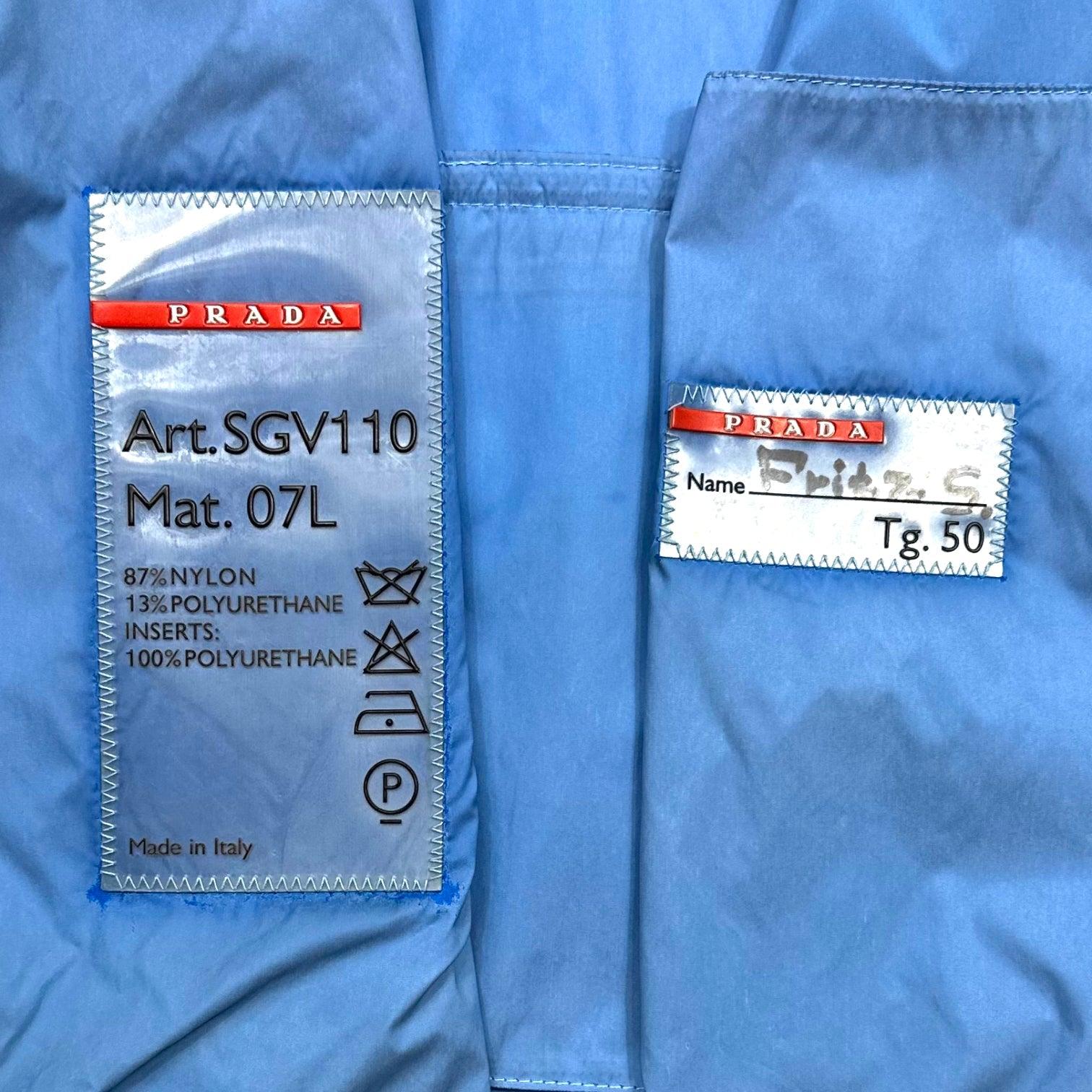Prada Sport SS99 Latex Pocket Electric Blue Jacket - L - Known Source