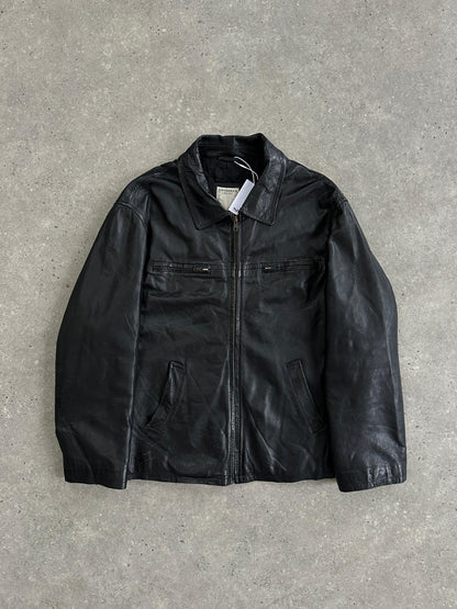 Conbipel Zip Up Leather Jacket - L - Known Source