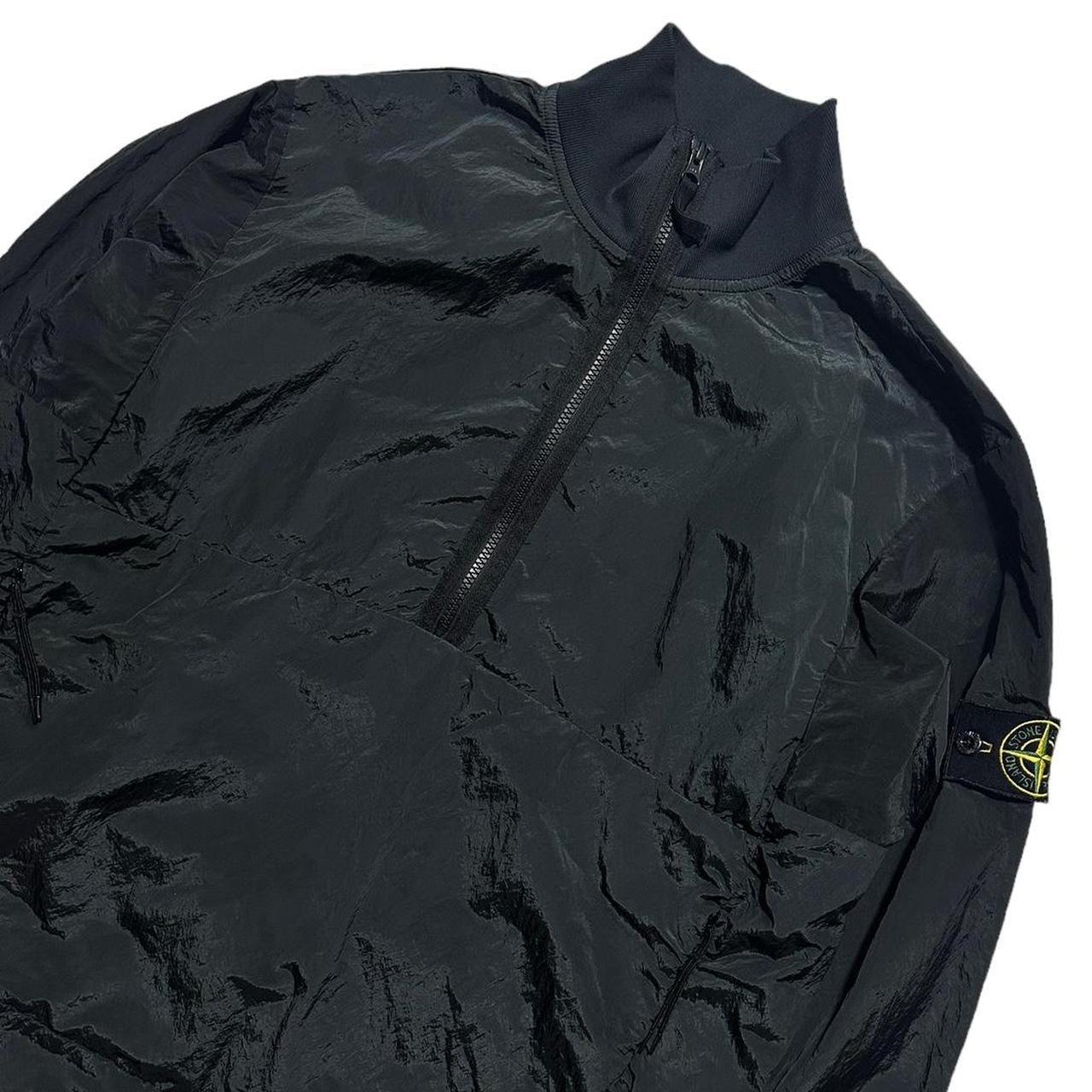 Stone Island Green Nylon Half Zip Pullover - Known Source