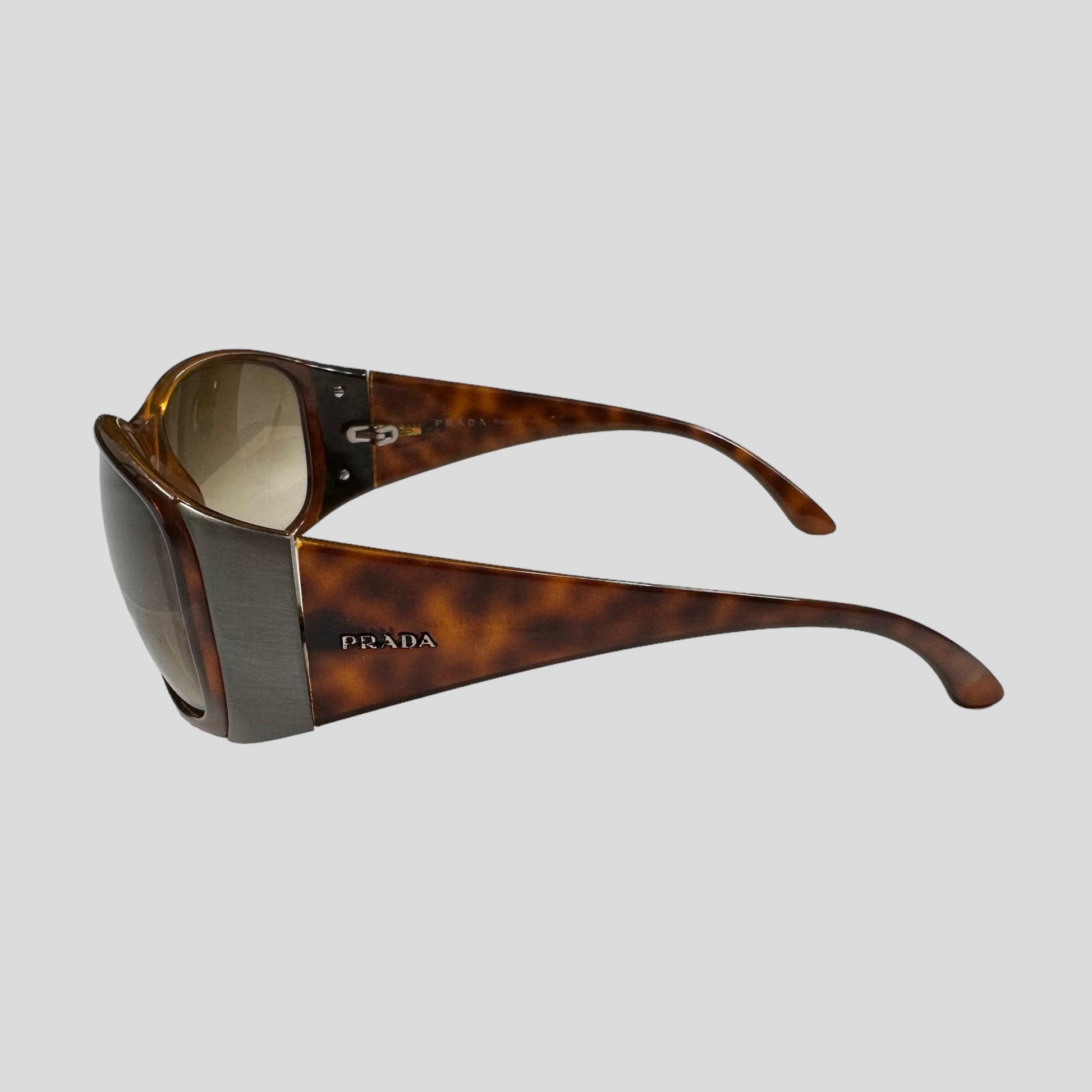 Prada Milano Tortoiseshell Wraparound Sunglasses - Known Source