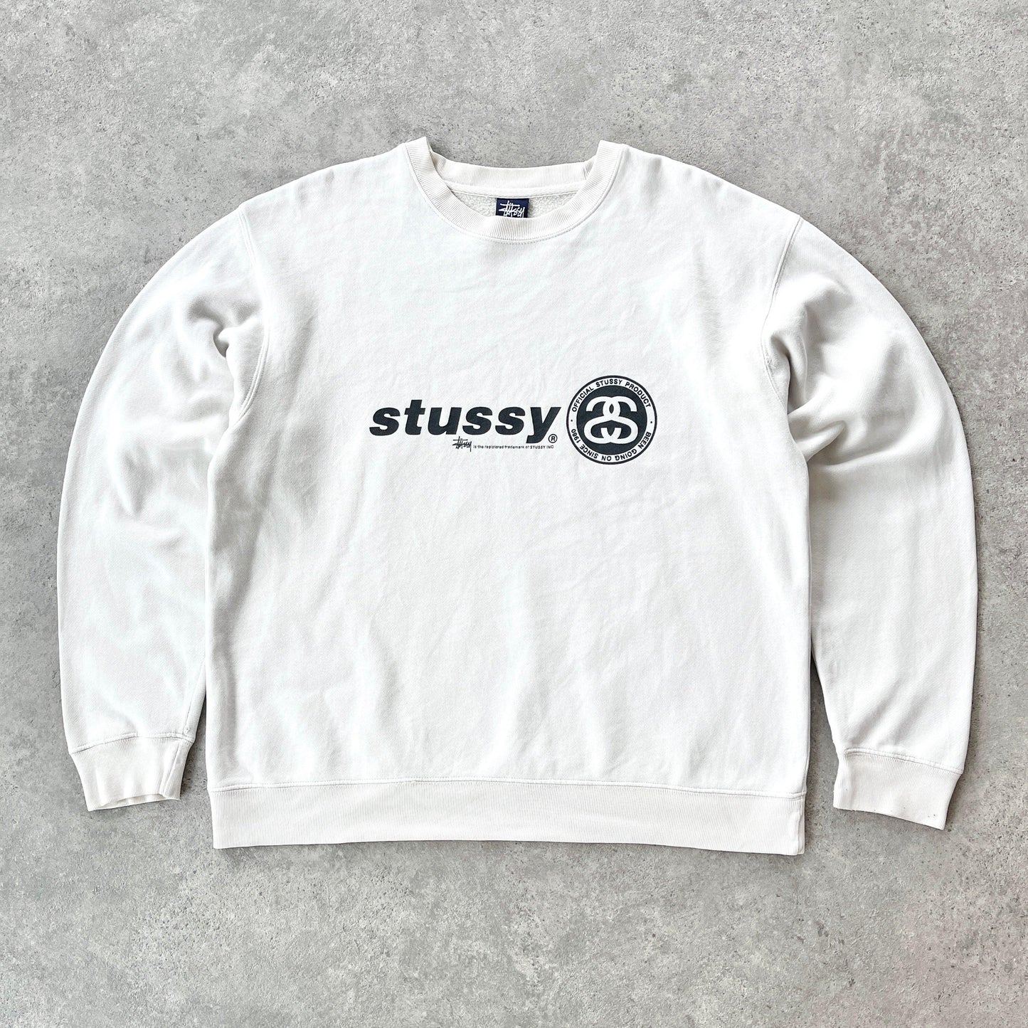 Stussy RARE 1900s heavyweight spellout sweatshirt (M) - Known Source