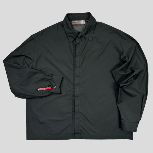 Prada Sport SS99 Nylon Zip-up Boxy Overshirt - XL - Known Source
