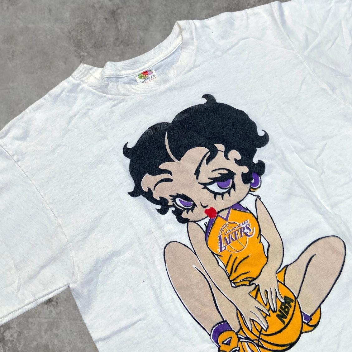 90'S BETTY BOOP x LAKERS TEE - L - Known Source