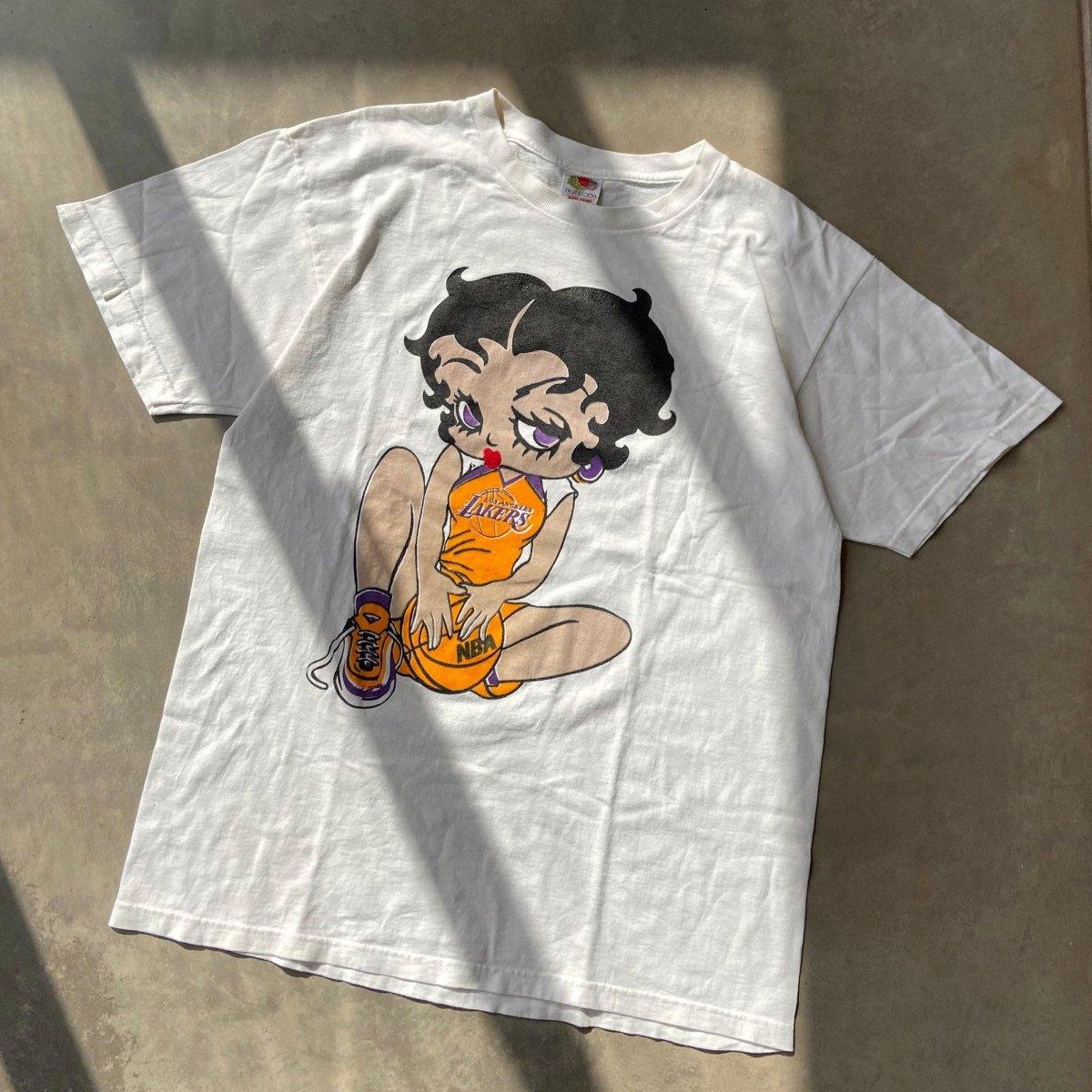 90'S BETTY BOOP x LAKERS TEE - L - Known Source